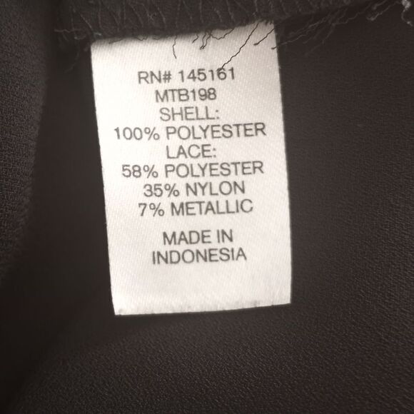 CHARMING CHARLIE BLACK & GOLD BLOUSE SZ.M EUC - Picture 5 of 7